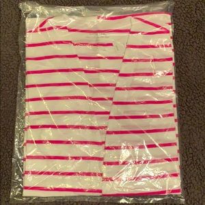 Chico’s pink/white open cardigan; size 0/S 🌸NWT🌸